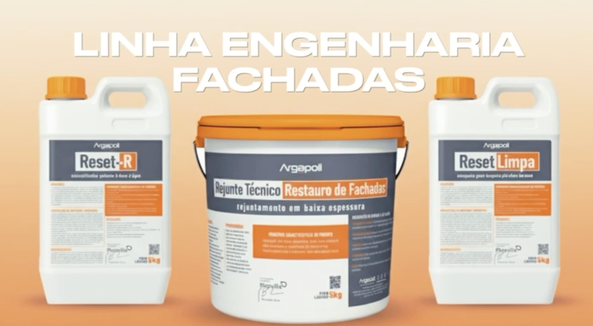 Reset-R, Rejunte Técnico Restauro de Fachadas e Reset Limpa — Argapoli Linha Engenharia